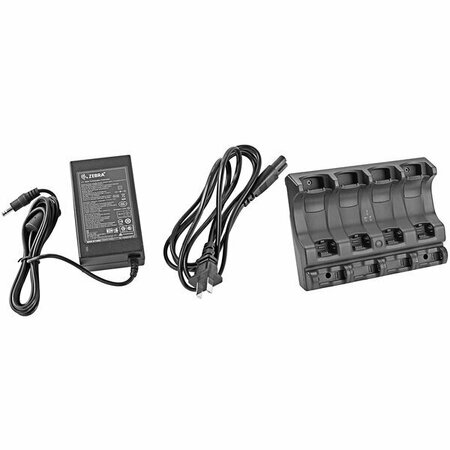 ZEBRA TECHNOLOGIES Zebra KT-SAC2000-4US Four-Slot Spare Battery Charger Kit 105KTSAC2000